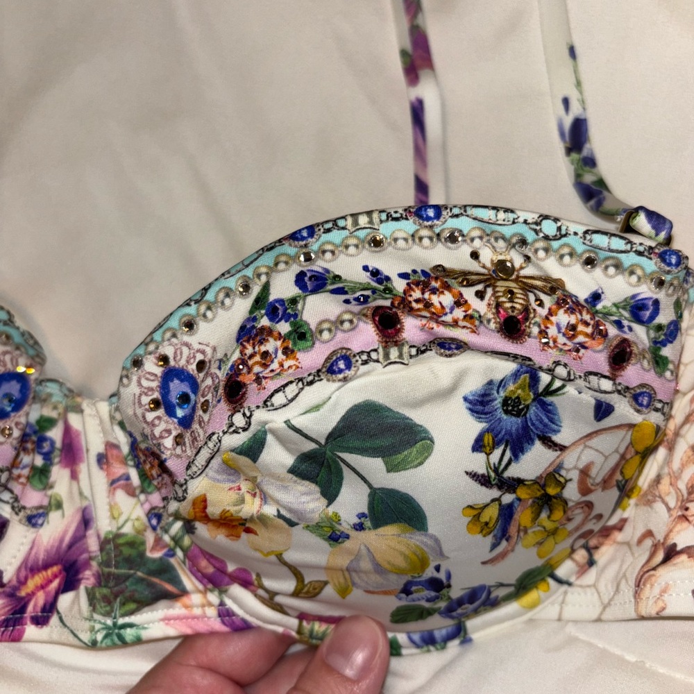 Rare Camilla Queens Bee Hive Bikini Top View 3
